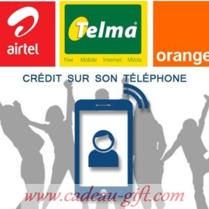 Recharge Crédit sur téléphone MADAGASCAR TELMA AIRTEL orange