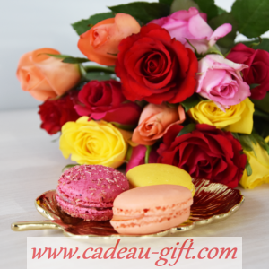 macaron bouquet de fleurs en livraison à domicile Antananarivo