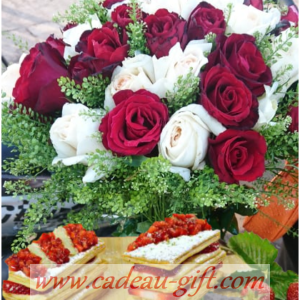 Pâtisseries et bouquet de fleurs Antananarivo