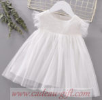Robe blanche tulle dentelle pour bébé Antananarivo