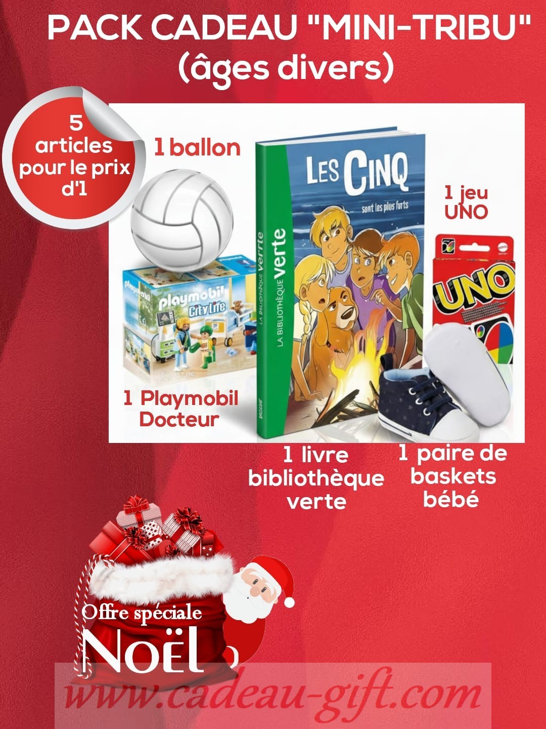 Pack mini-tribu Cadeau de Noël coffret Cadeau Gift Madagascar