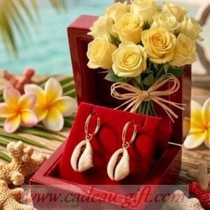 Cadeau pour femme Madagascar boucle d'oreilles exotique