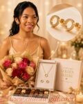 Coffret en cadeau gift box accessories quality Madagascar delivery Vergoldet halskette